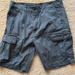Gray Ripstop Cargo Shorts - Casual Men's Utility Shorts